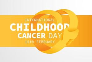 Internationale kinderjaren kanker dag. iccd verhogen bewustzijn, ondersteuning voor kinderen en adolescenten met kanker vector