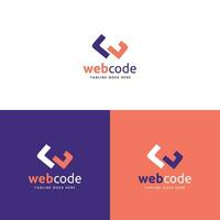 dynamisch brief monogram w codering vlak abstract logo, w code logo ontwerp, code logo voor ontwikkelaar vector