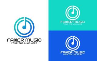 modern muziek- logo ontwerp vector