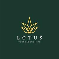 vector logo van gemakkelijk minimalistische lotus bloem schets. perfect voor spa, yoga, mode bedrijf. lijn stijl vector illustratie