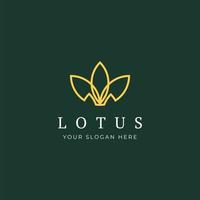 vector logo van gemakkelijk minimalistische lotus bloem schets. perfect voor spa, yoga, mode bedrijf. lijn stijl vector illustratie