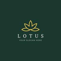 vector logo van gemakkelijk minimalistische lotus bloem schets. perfect voor spa, yoga, mode bedrijf. lijn stijl vector illustratie