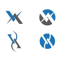 x brief logo sjabloon vector pictogram