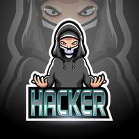 hacker esport logo mascotte ontwerp vector