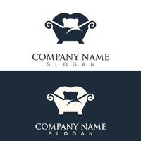 stoel meubilair logo beeld creatief ontwerp modern vector