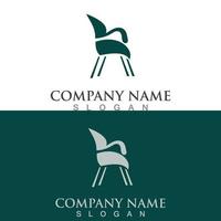 stoel meubilair logo beeld creatief ontwerp modern vector