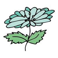 gemakkelijk bloem clip art. hand- getrokken bloemen tekening. voor afdrukken, web, ontwerp, decor, logo vector