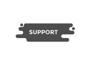 ondersteuning knop web banier Sjablonen. vector illustratie