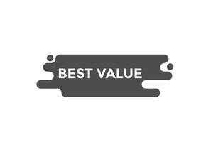 het beste waarde knop web banier Sjablonen. vector illustratie
