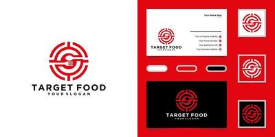 voedsel logo ontwerp, doelwit , vork, lepel vector
