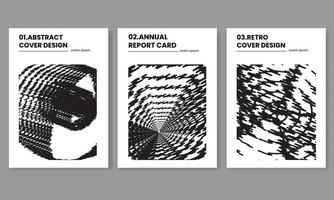 zwart brochure indeling. modieus abstract Hoes bladzijde. zwart en wit grunge structuur achtergrond. vector