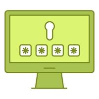 bureaublad wachtwoord icoon, geschikt voor een breed reeks van digitaal creatief projecten. vector