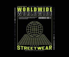 futuristische illustratie van wereldwijd t overhemd ontwerp, vector grafisch, typografisch poster of t-shirts straat slijtage en stedelijk stijl