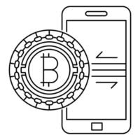 uitwisseling bitcoin icoon, geschikt voor een breed reeks van digitaal creatief projecten. vector