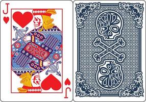 exclusief poker spelen kaarten met skeletten, jack hart vector
