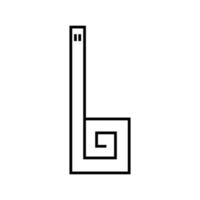 slang pictogram, lineair icoon Aan wit achtergrond. vector illustratie