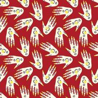 naadloos patroon met magisch mystiek symbool handen met ogen vector