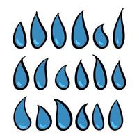 hand- getrokken water laten vallen illustratie vector