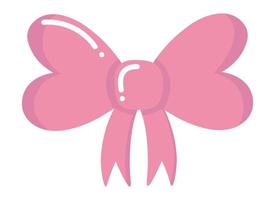 tekening clip art schattig roze boog voor decoratie vector