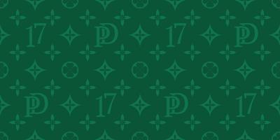 st. Patrick s dag vector naadloos patroon, achtergrond van groen vierbladig getallen 17, afkorting pd. vector illustratie