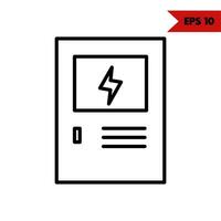 illustratie van elektriciteit Munten lijn icoon vector
