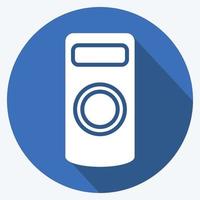 icoon camera afgelegen controle. verwant naar fotografie symbool. lang schaduw stijl. gemakkelijk ontwerp bewerkbaar. gemakkelijk illustratie vector