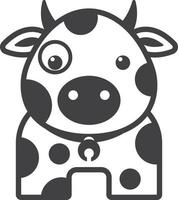 melk koe illustratie in minimaal stijl vector