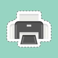 icoon foto printer. verwant naar fotografie symbool. glanzend stijl. gemakkelijk ontwerp bewerkbaar. gemakkelijk illustratie vector