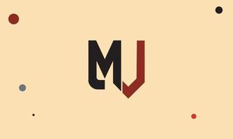 alfabet letters initialen monogram logo mj, jm, m en j vector