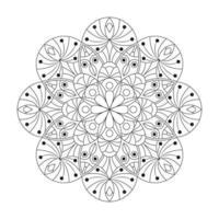 ornament meetkundig mandala. mandala kleur boek voor volwassenen vector