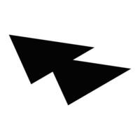 terugspoelen knop icoon, symbool of teken isometrische zwart geïsoleerd Aan wit achtergrond. vector illustratie