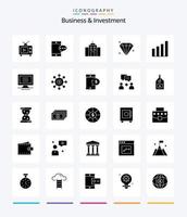 creatief bedrijf en investering 25 glyph solide zwart icoon pak zo net zo gebruiker. koppel. gebruiker. analytisch. juweel vector