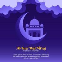 isra en miraj groet Islamitisch illustratie vector