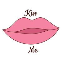 hand- getrokken lippen voor Valentijn dag. ontwerp elementen voor affiches, groet kaarten, banners en uitnodigingen. vector