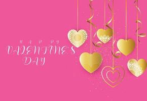 Valentijnsdag dag achtergrond ontwerp . voor banier en poster Sjablonen vector