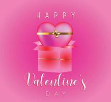 Valentijnsdag dag ontwerp. realistisch liefde cadeaus dozen. Open geschenk doos vol van decoratief feestelijk voorwerp vector