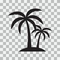 zwart palm bomen, palm silhouetten. ontwerp van palm bomen voor affiches, banners en promotionele artikelen. vector illustratie