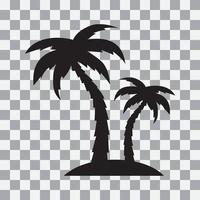 zwart palm bomen, palm silhouetten. ontwerp van palm bomen voor affiches, banners en promotionele artikelen. vector illustratie