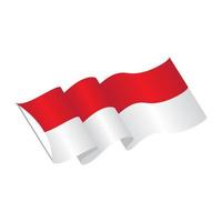 indonesië vlag vectorillustratie vector