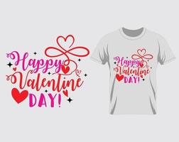 gelukkig Valentijnsdag dag t overhemd ontwerp vector