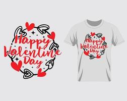 gelukkig Valentijnsdag dag t overhemd ontwerp vector