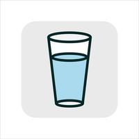 icoon van water in een glas vector