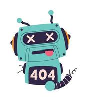 robot met 404 fout vector