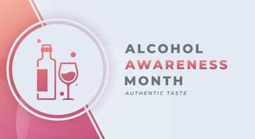 gelukkig alcohol bewustzijn maand viering vector ontwerp illustratie voor achtergrond, poster, banier, reclame, groet kaart