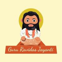 goeroe Ravidas Jayanti achtergrond. vector