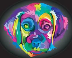 kleurrijk Engels bulldog Aan knal kunst stijl. vector illustratie.