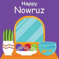 illustratie vector grafisch van decoratie items naar herdenken Nowruz dag, perfect voor Internationale dag, gelukkig nouruz, vieren, groet kaart, enz.