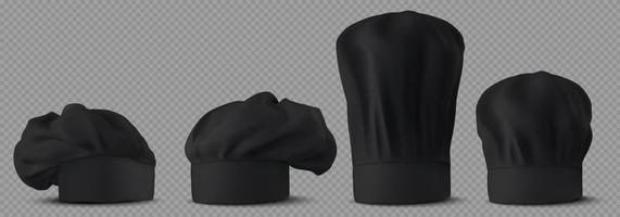 zwart chef hoeden, kookplaat uniform in cafe keuken vector