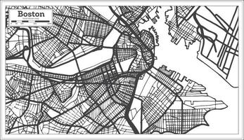 Boston Verenigde Staten van Amerika stad kaart in retro stijl. schets kaart. vector