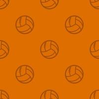 patroon van retro voetbal ballen in een lineair stijl Aan een terracotta achtergrond voor het drukken en ontwerp.vector illustratie. vector
